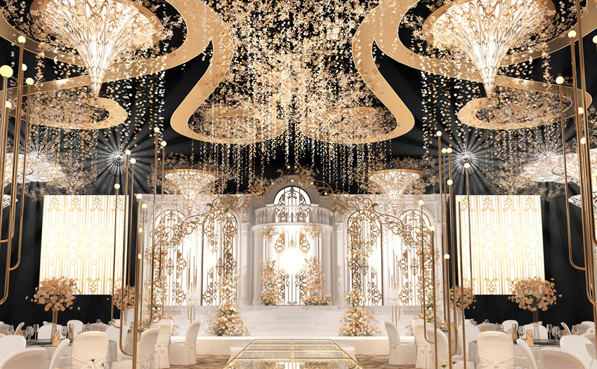 船山花木兰喜事汇金色大厅效果展示